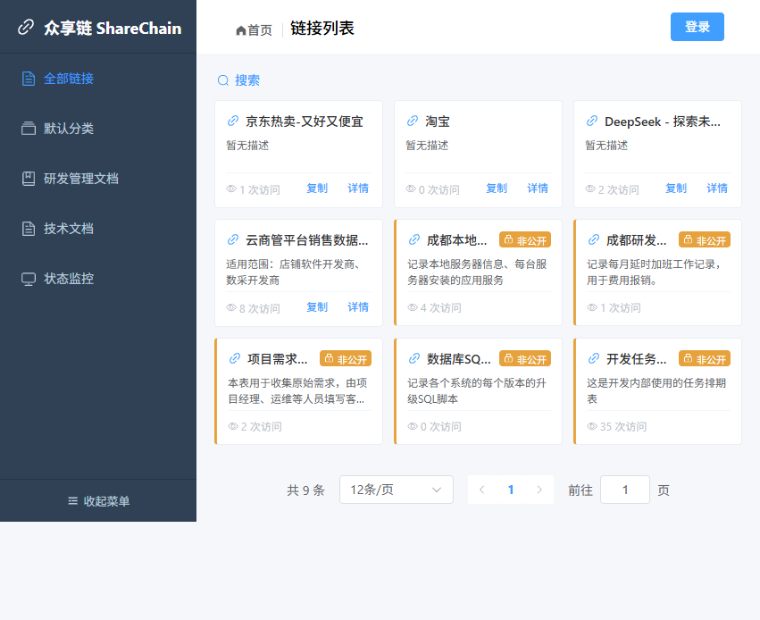 链接列表管理