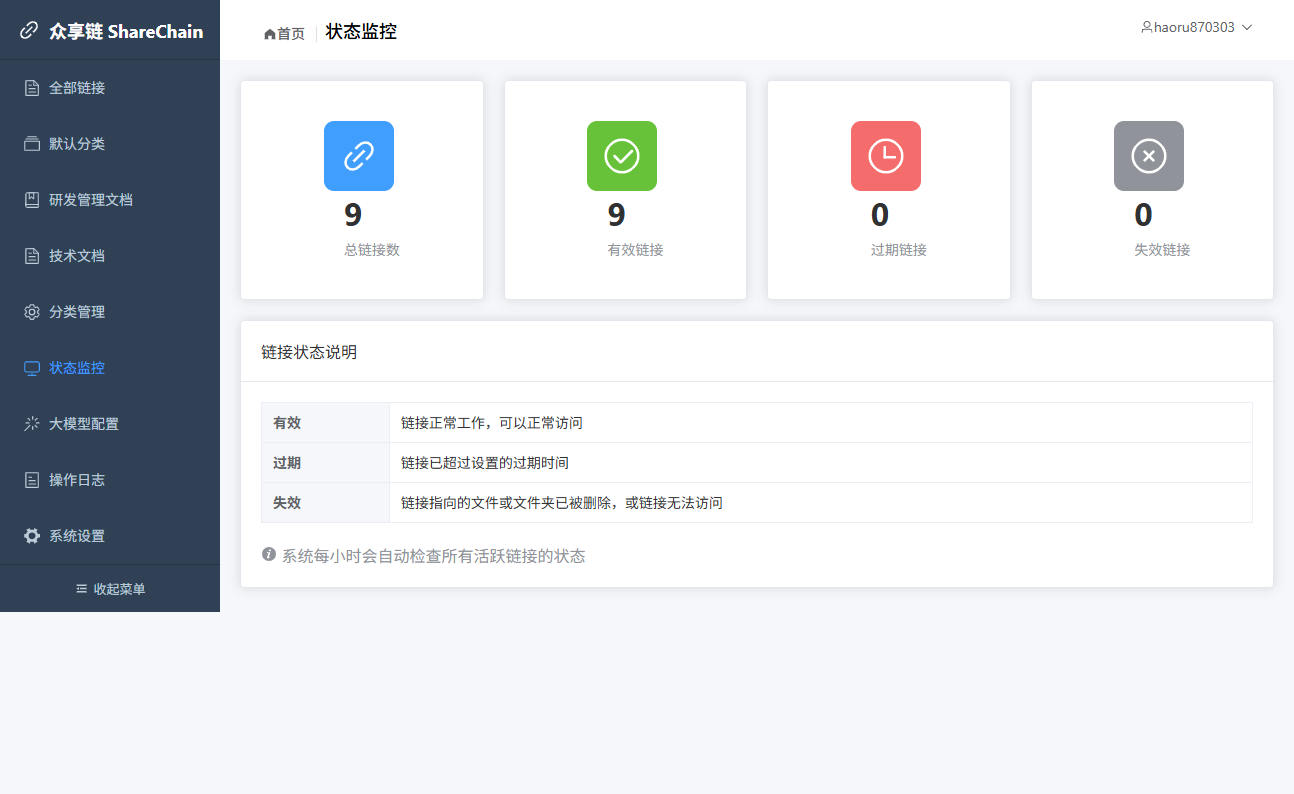 链接状态监控